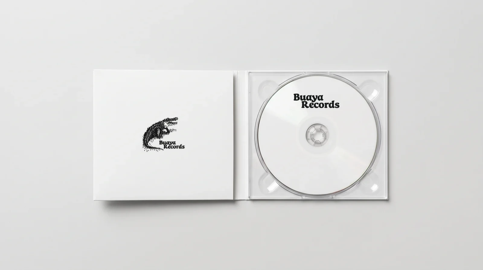 CD genérico en un digipak abierto
