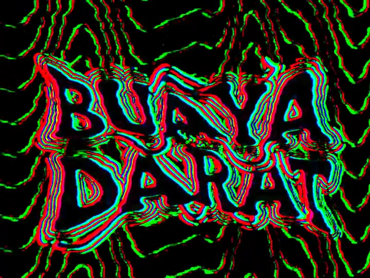 Frame del loop animado de tipografía Buaya Darat
